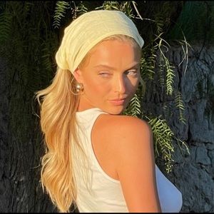 NWT Bohéme Goods Linen ‘The Bandana’ in Straw